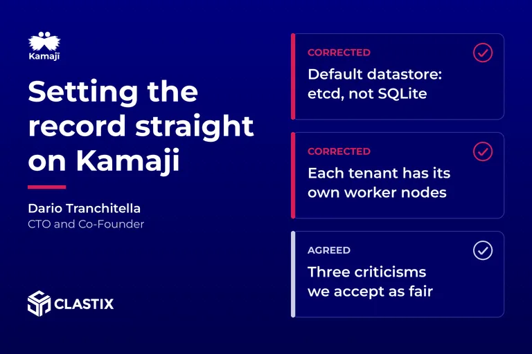 Article cover image for "Setting the record straight on Kamaji" by its creator, CTO Dario Tranchitella